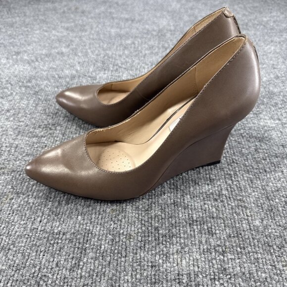 Clarks Raven Rise Brown Leather Wedge Heels - Picture 5 of 14